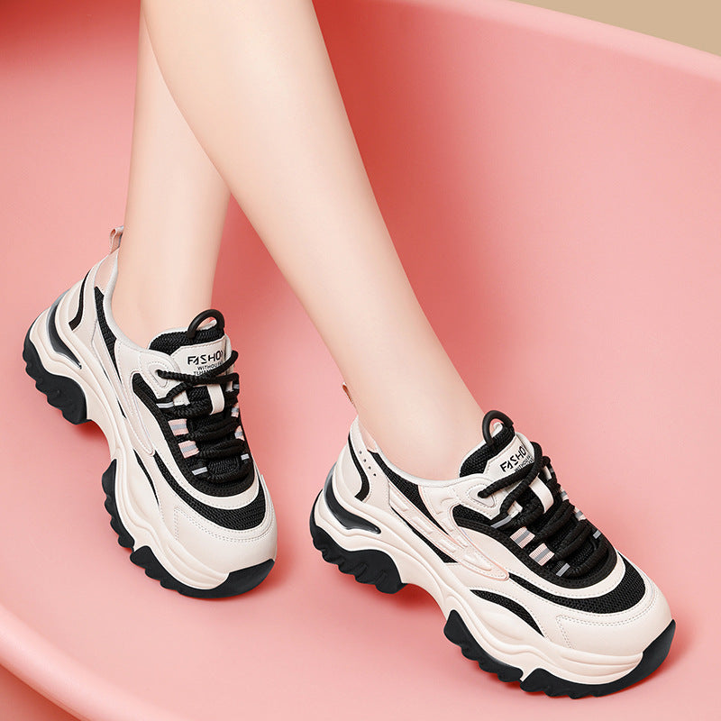 Women's Dad Spring Thick Bottom Height Increasing Sneakers