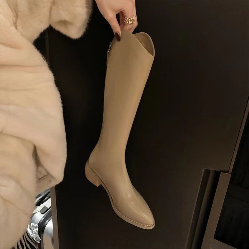 Knight Female British Style V Cut Boots