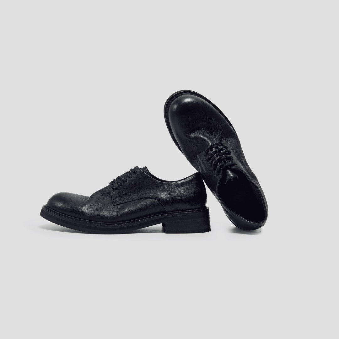Women's & Men's Head Derby Leisure Commute Business Black Men's Casual Leather Shoes