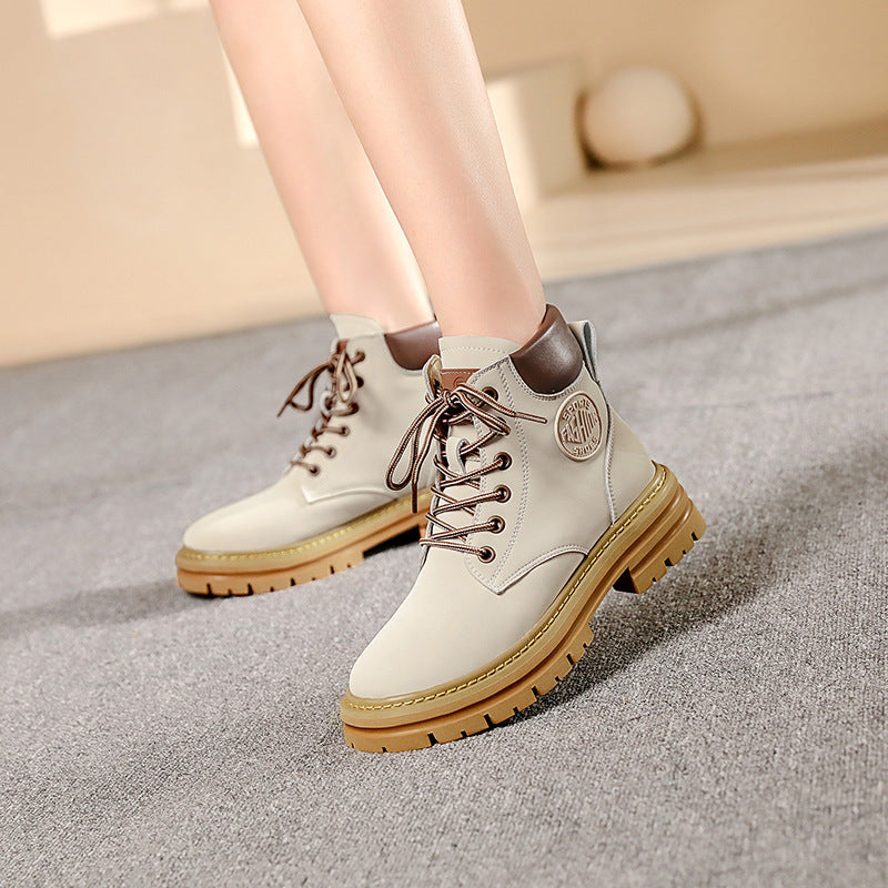 Women's Martin Bumblebee Ankle Thick Bottom Retro Women's Shoes