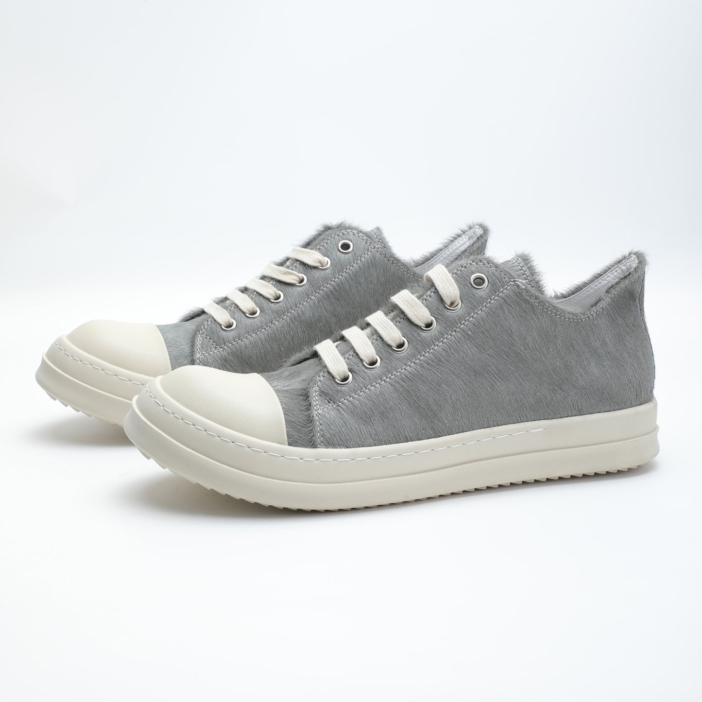 Women's & Men's Genuine Horsehair Platform Elevator Wild Couple Sneakers