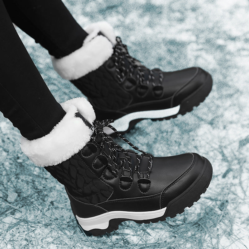Women's Winter Plush Insulated Comfortable Windproof Sports Snow Boots