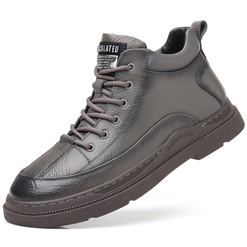 Men's First Layer Cowhide Cotton Genuine Wool Men's Shoes