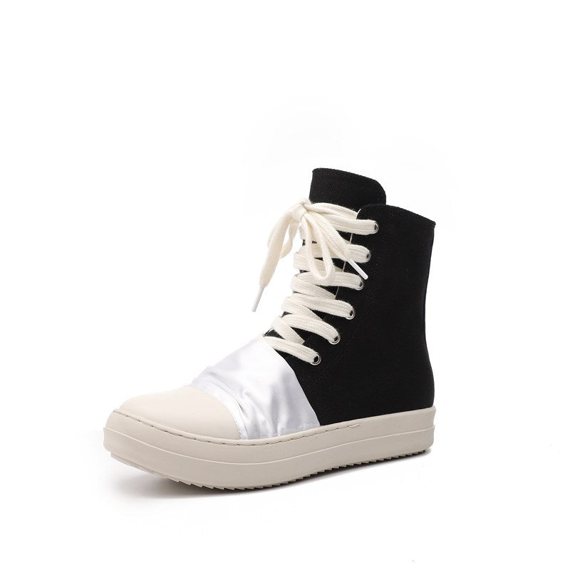 Women's & Men's Satin Pleated For Lovers Sports Hip Canvas Shoes