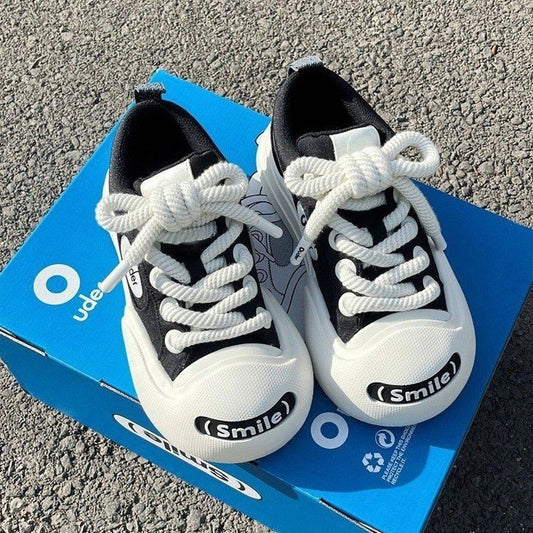 Women's Four Platform Board Ugly Cute Cloud Casual Shoes