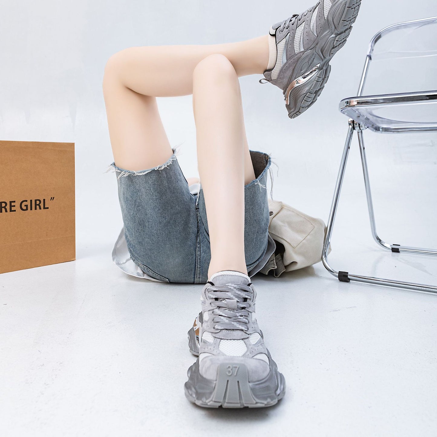 Women's Genuine Sky Comet Autumn Fashion Platform Sneakers