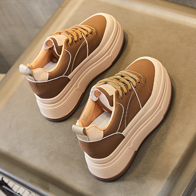 Women's & Men's Charming Hidden Platform Genuine Board Men's Shoes