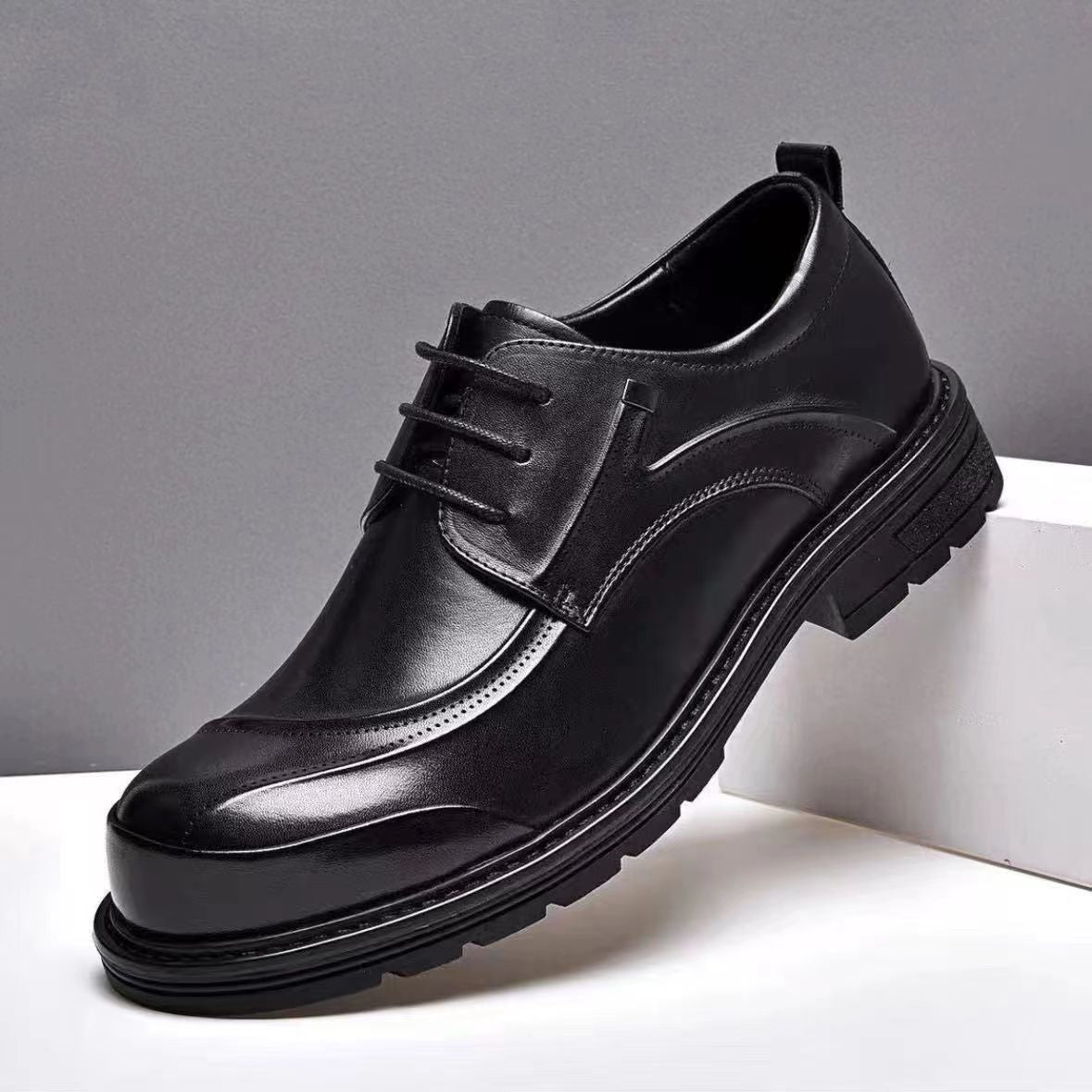 Men's Hollow Business Formal Versatile Breathable Genuine Leather Shoes