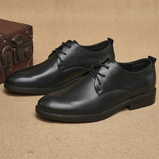 Men's Business Formal Wear First Layer Cowhide Leather Shoes