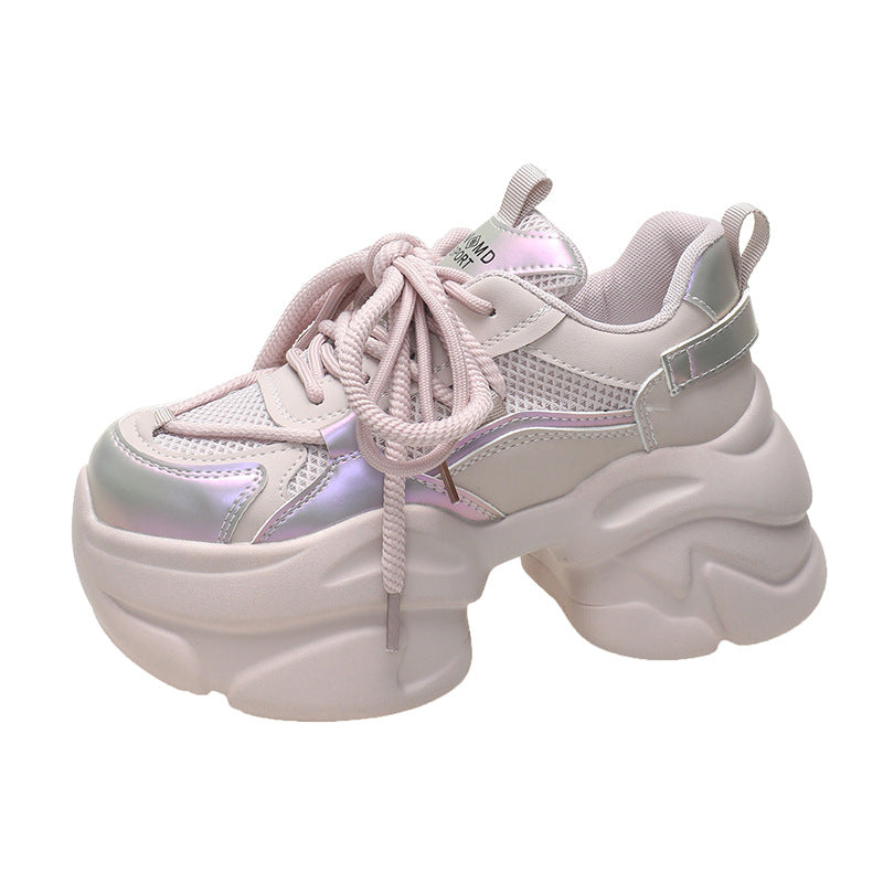 Sequin Sweet Dad Platform Height Increasing Small Casual Shoes