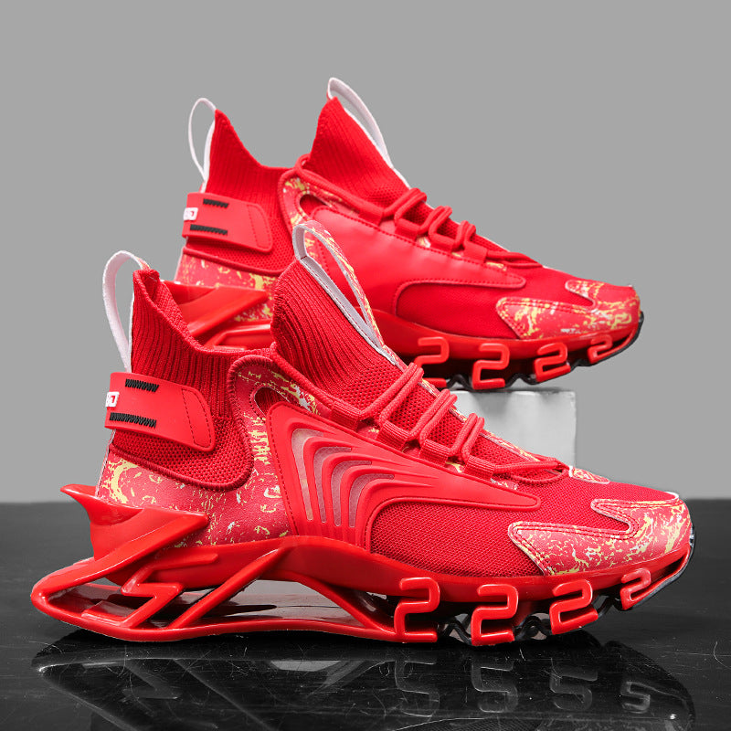 Men's Autumn Plus Size Blade Shockproof Breathable Fashion Thin Sneakers