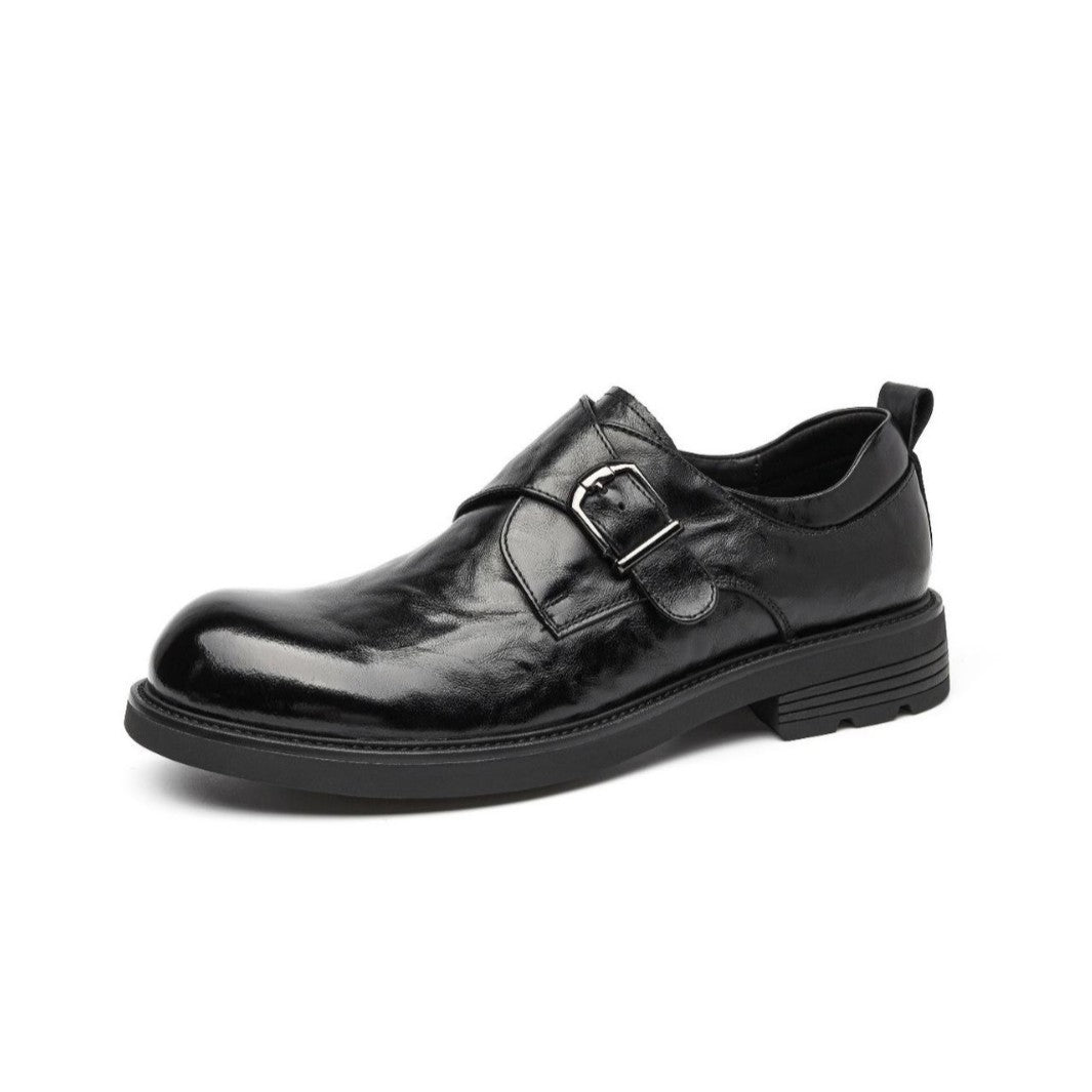 Men's Round Toe Full Deep Mouth Pumps Heels