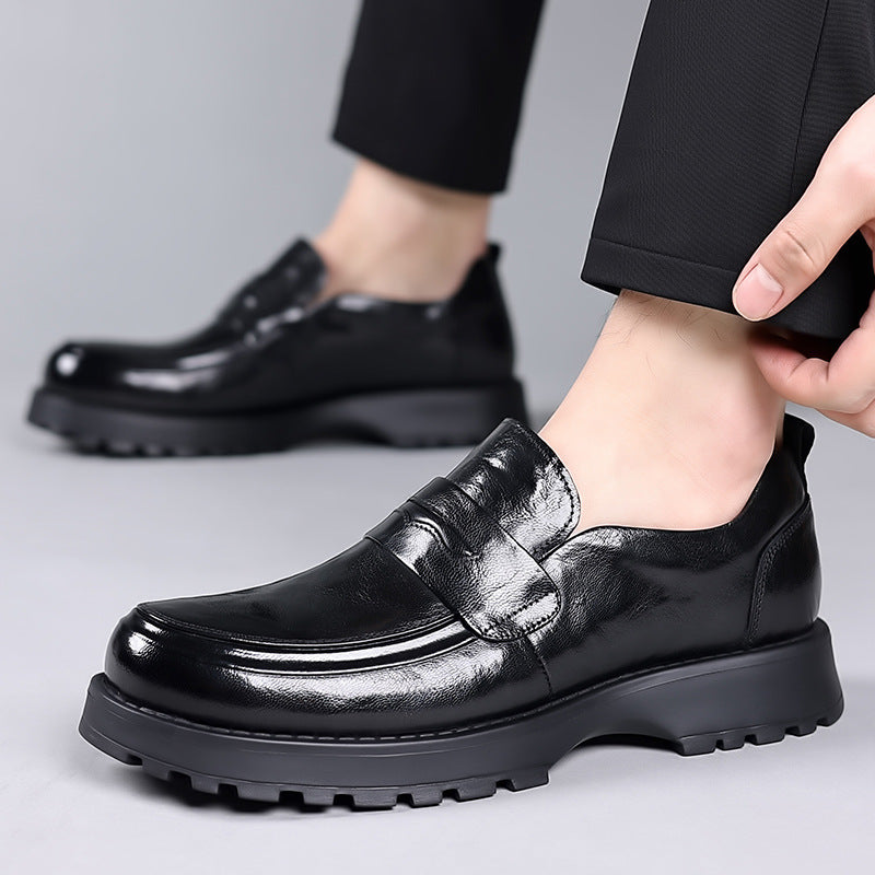 Men's Sheepskin Spring Business Formal Genuine Breathable Leather Shoes