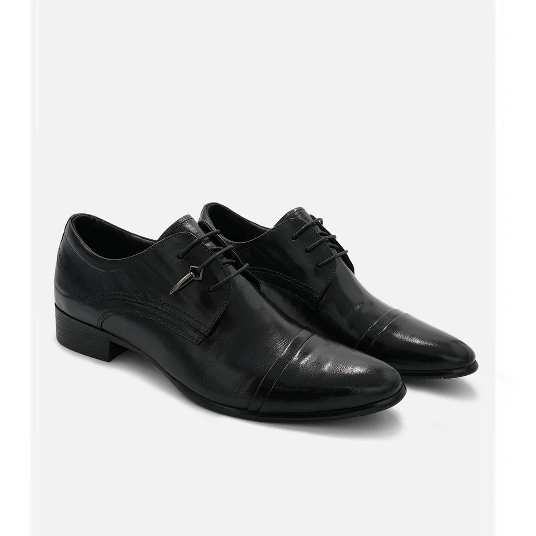 Men's Spring British Pointed Trendy Formal Wear Breathable Leather Shoes
