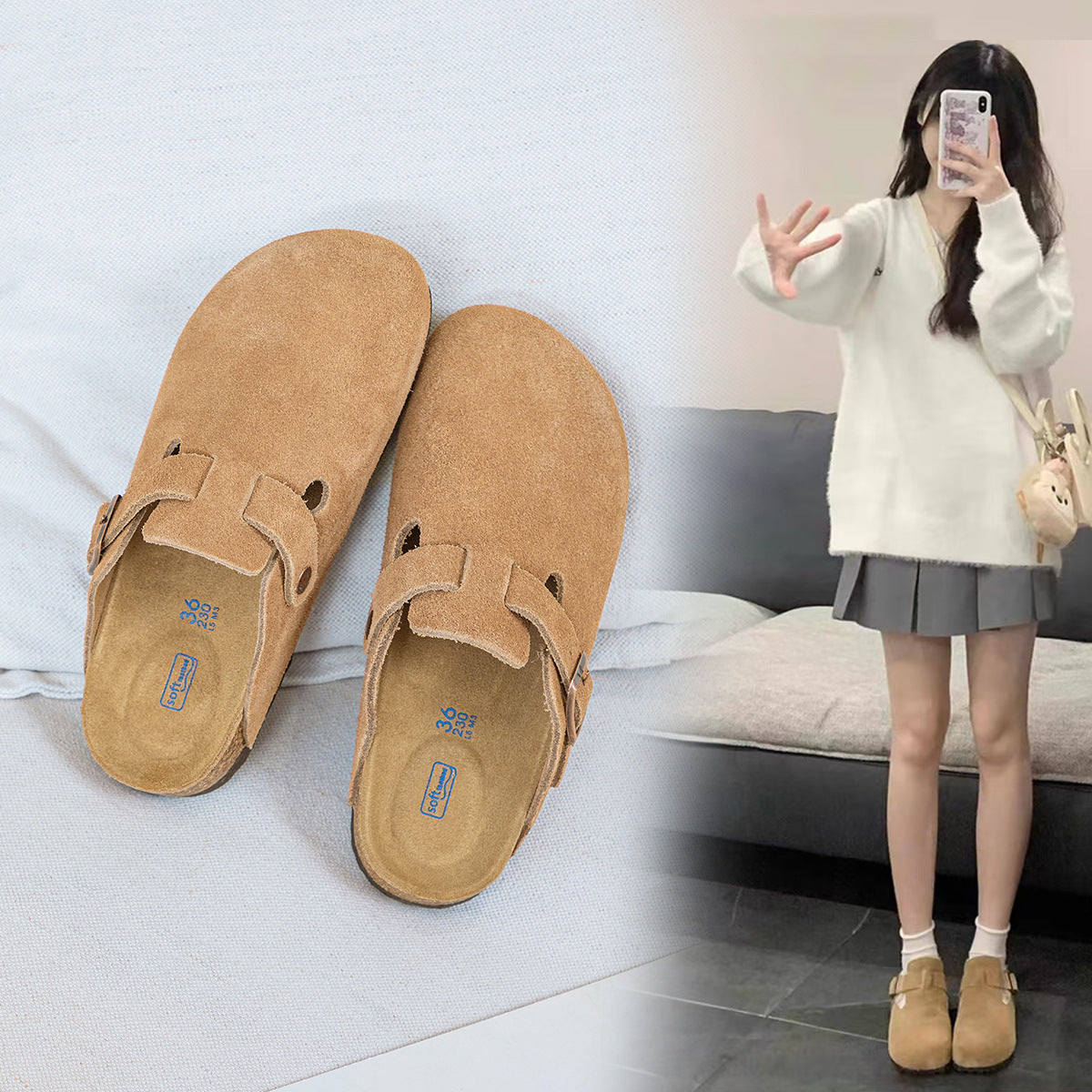 Women's Wear Half Pack Retro Couple Lazy Sandals