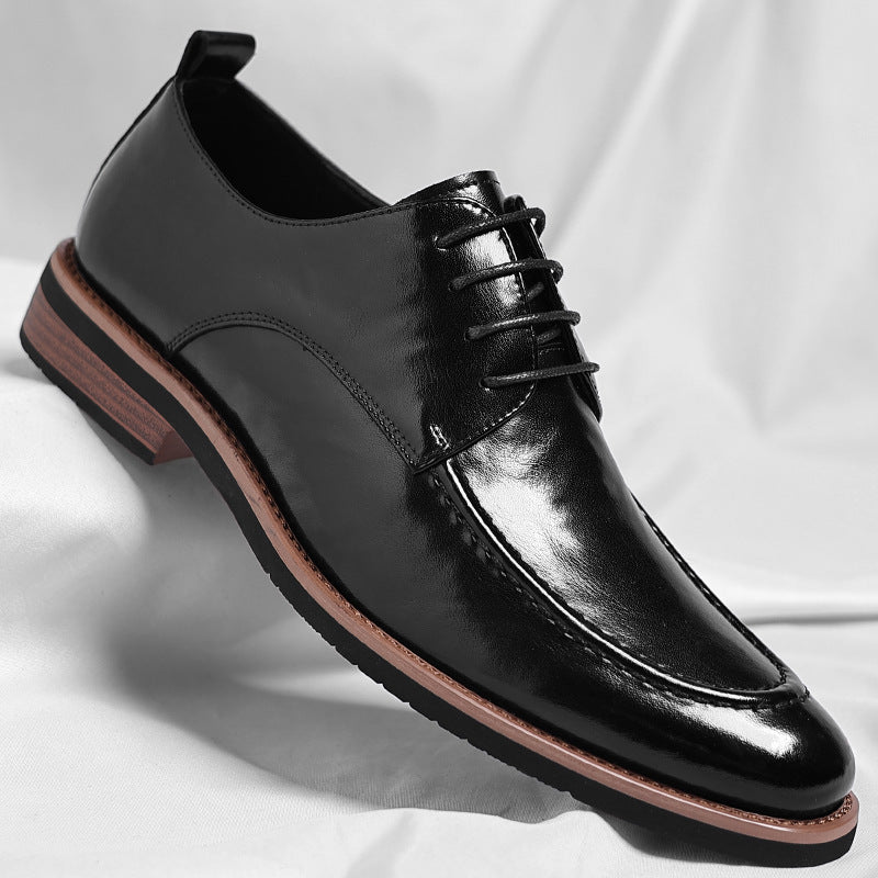 Men's Large Size European Style Oxford Pointed Toe Men's Business Leather Shoes
