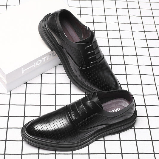 Men's Hollow Business Formal British Style Comfortable Leather Shoes