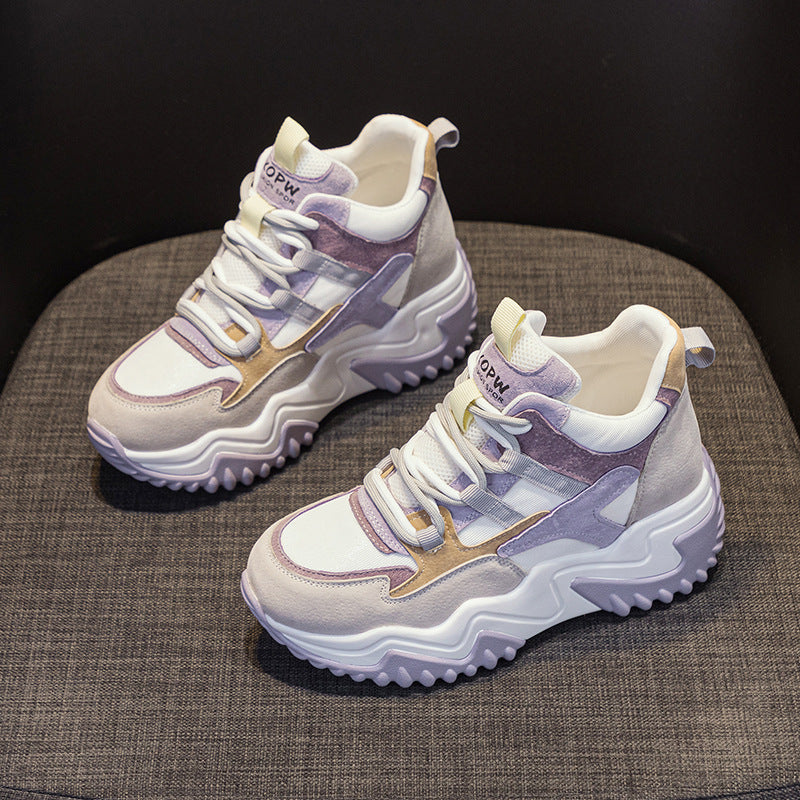 Women's Matte Height Increasing Insole Dad Autumn Platform Versatile Fashion Women's Shoes