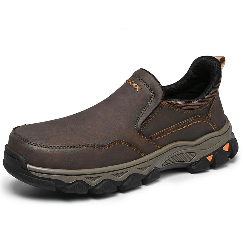 Men's Plus Size Slip-on Outdoor Flashing Leather Shoes