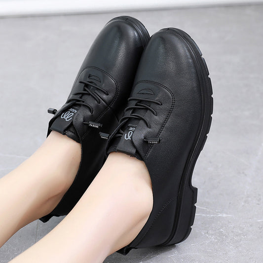 Women's Spring First Layer Cowhide Mom Comfortable Casual Shoes