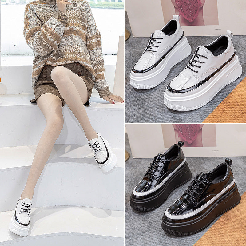 White Platform Female Summer Heighten Black Casual Shoes