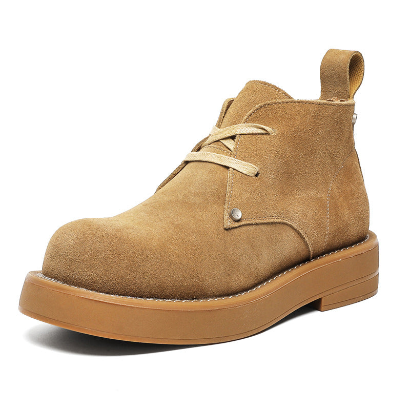 Men's Head Derby Fashionable Round Toe Vintage Martin Boots