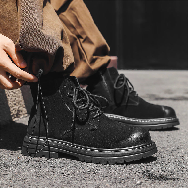 Women's & Men's Martin Summer British Retro Ankle Zip Boots
