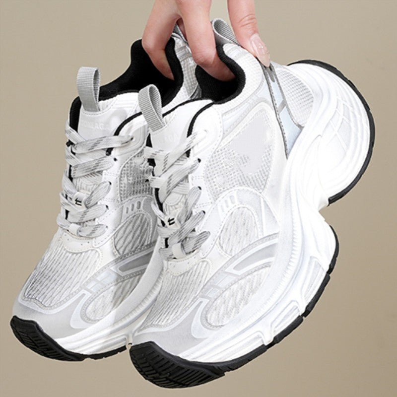 Women's Thick Bottom Heightened Daddy Spring Distressed Sneakers