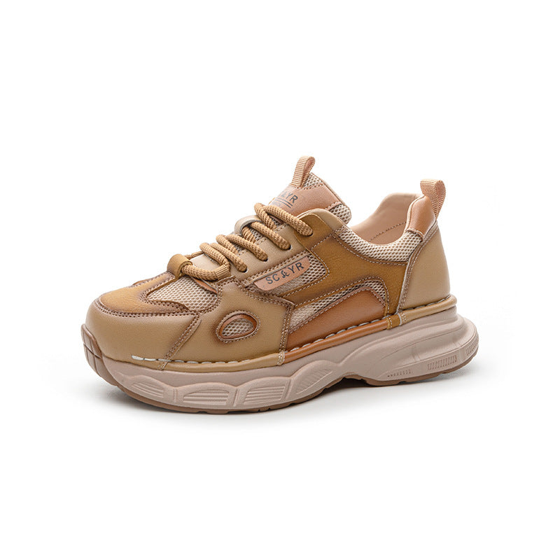 Women's Dad Platform Pumps Breathable Mesh Running Women's Casual Shoes