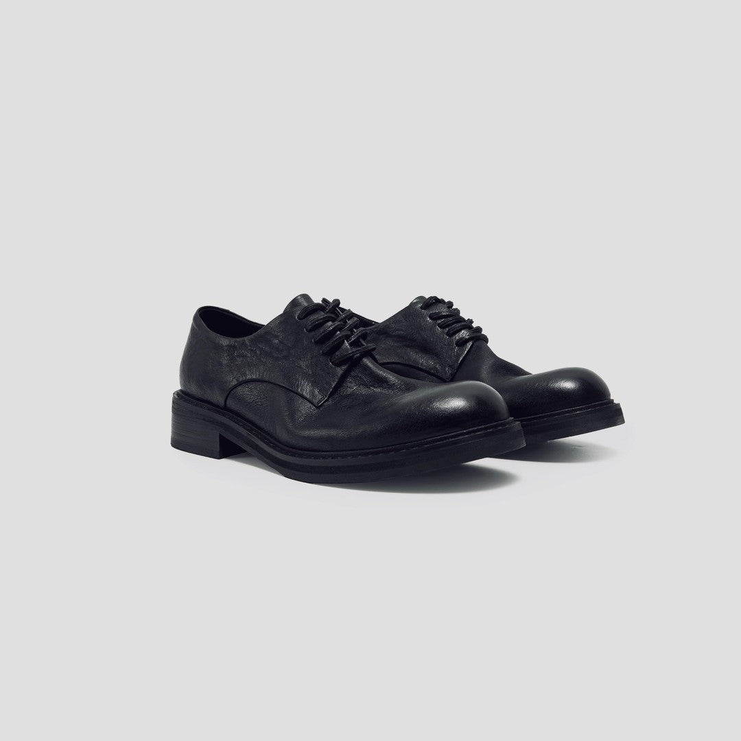 Women's & Men's Head Derby Leisure Commute Business Black Men's Casual Leather Shoes