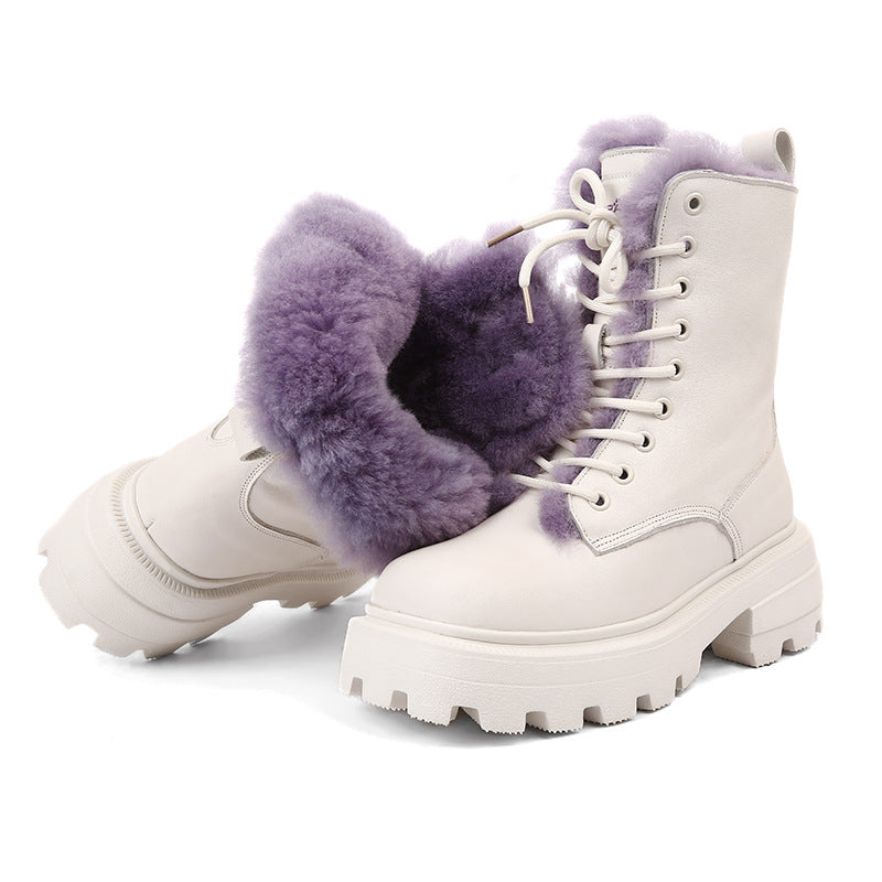 Women's Winter Thickened Veet Ankle Hight Increasing Snow Boots