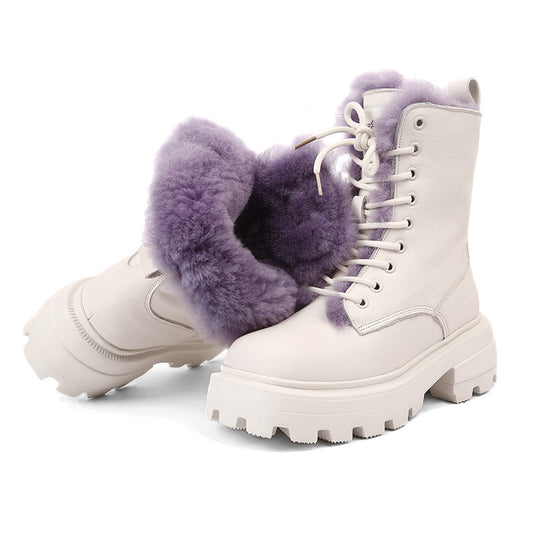 Women's Winter Thickened Veet Ankle Hight Increasing Snow Boots