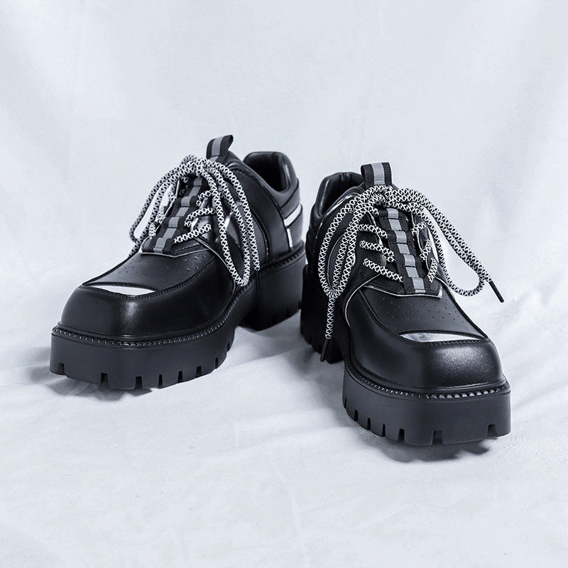 Men's Formal Wear Fashion Square Toe English Style Casual Shoes