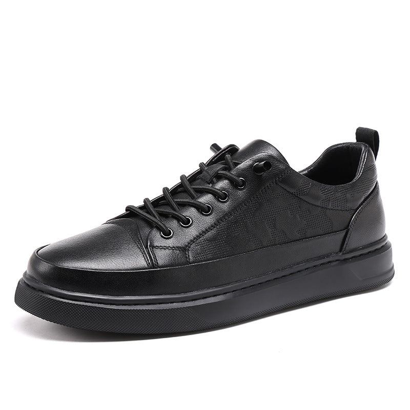 Men's First Layer Cowhide Easy Wear Slip-on Leather Shoes