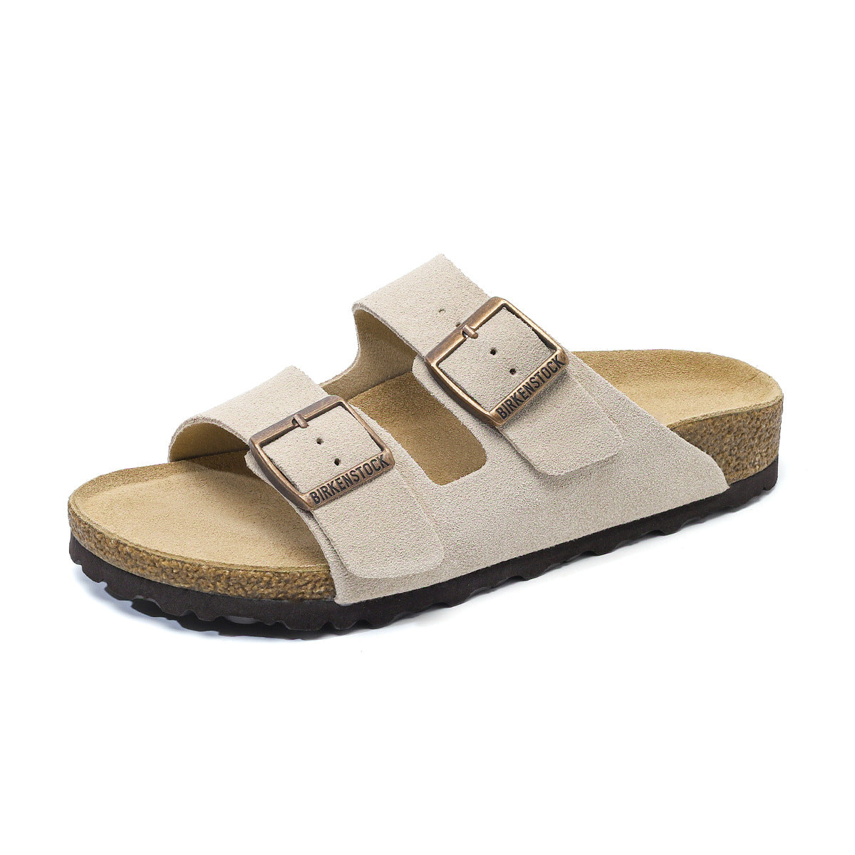 Women's & Men's Pure Original Cork Double-breasted Outerwear Two-word Sandals