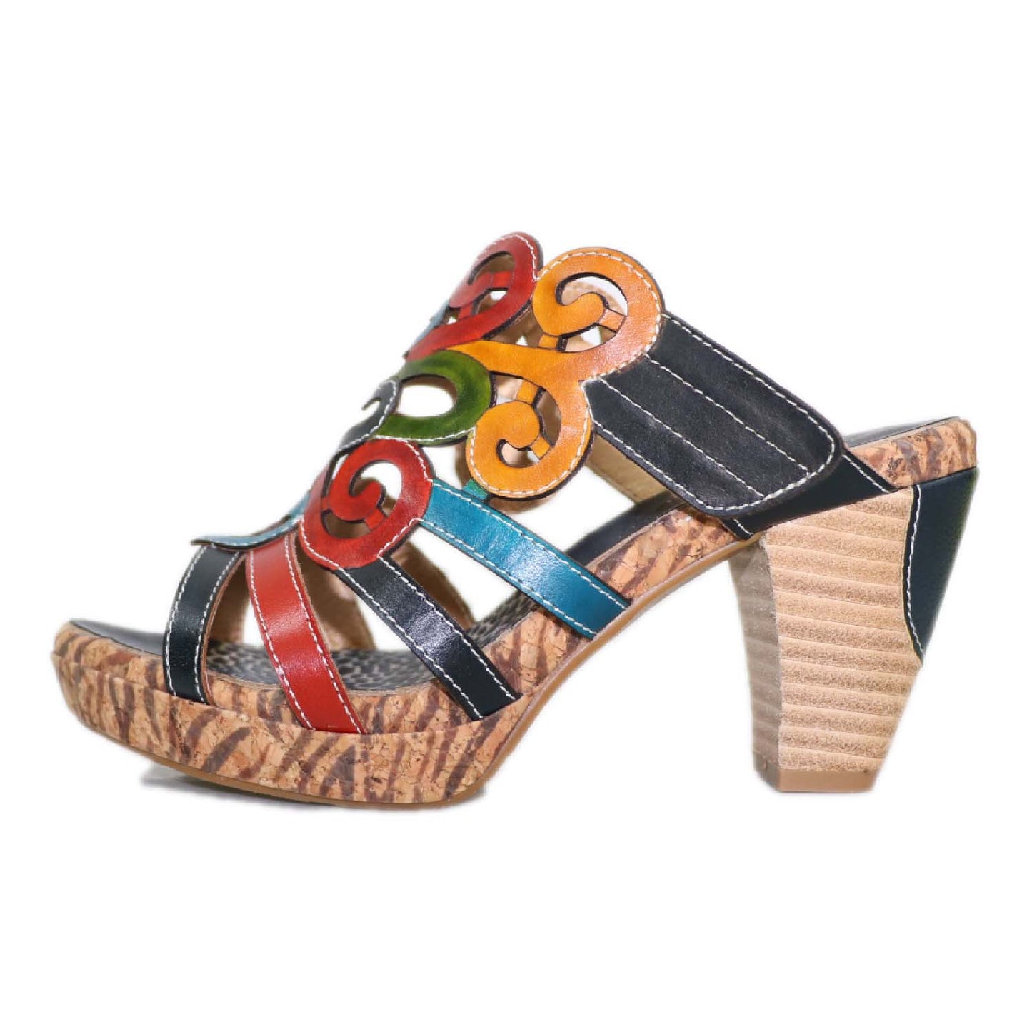 Women's Meng Die Ethnic Style High National Heels