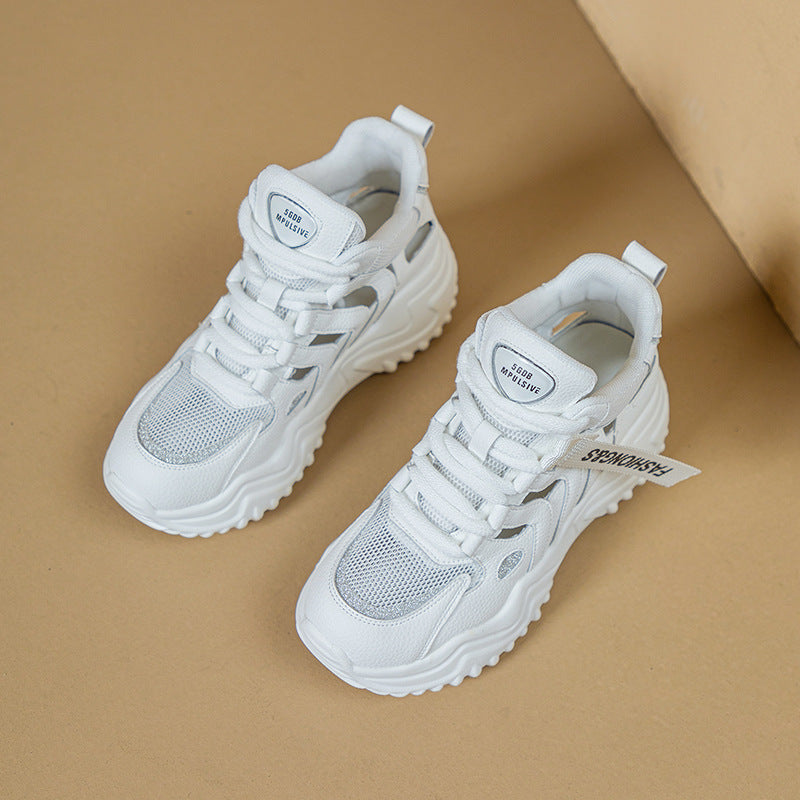 Women's Bottom Daddy Fried Street Summer Portable Show Feet Sneakers