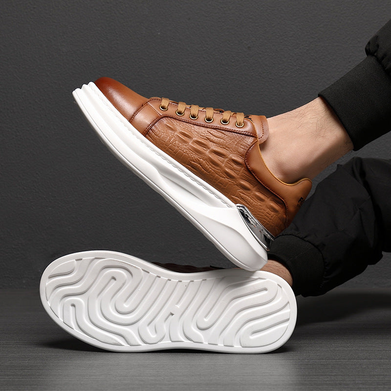 Men's Oversized Spring Platform Fashion White Korean Sneakers