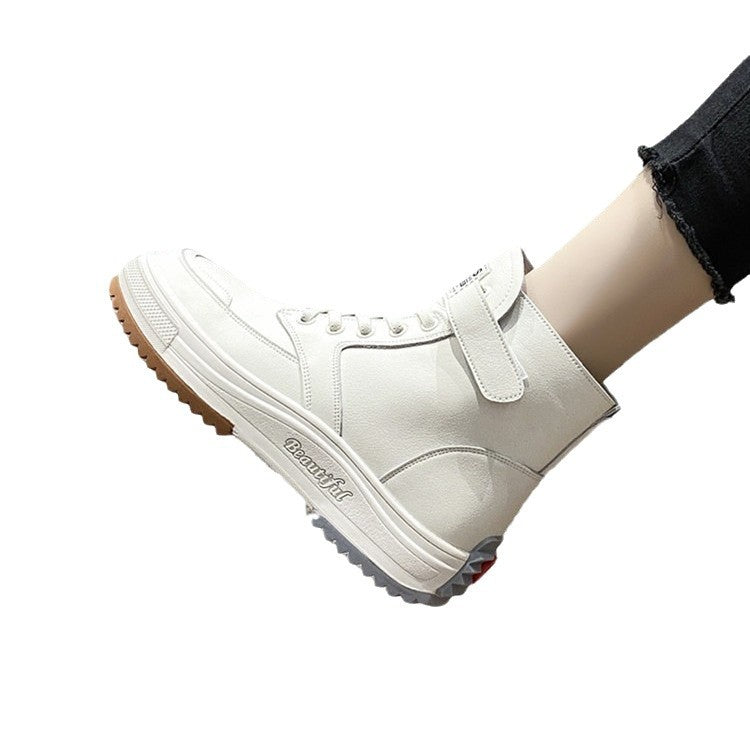 Women's Genuine High Top White Winter Warm Women's Shoes