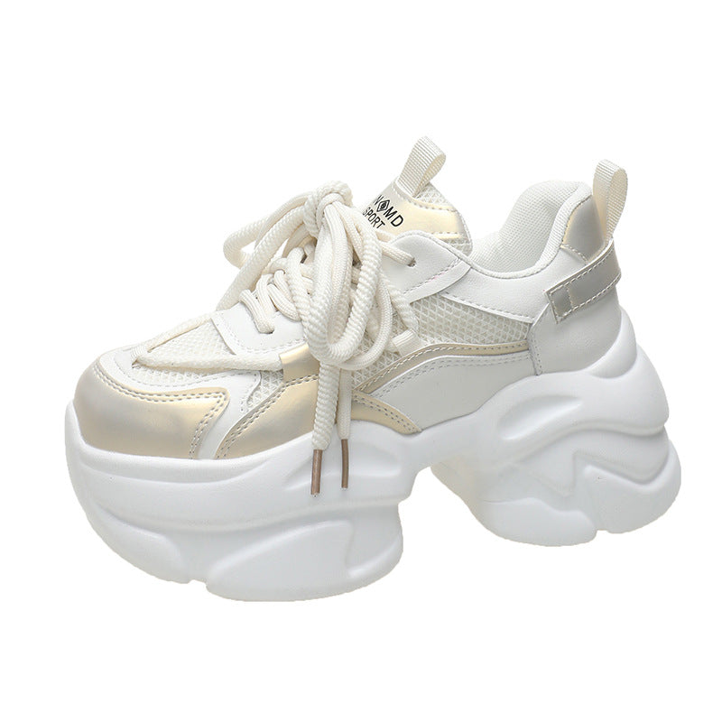 Sequin Sweet Dad Platform Height Increasing Small Casual Shoes
