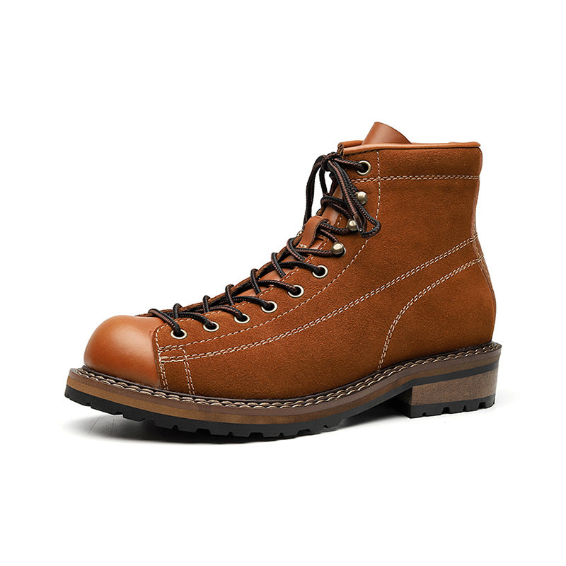 Men's American Vintage Martin Motorcycle Brown Trendy Boots
