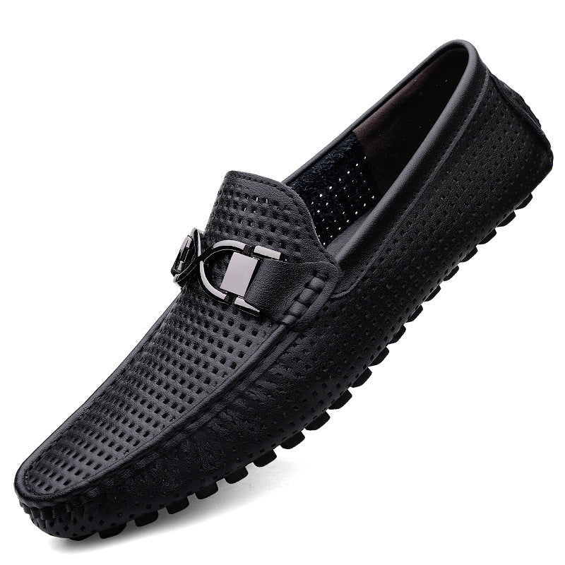 Men's Breathable Thin Soft Bottom Hollow Hole Casual Shoes