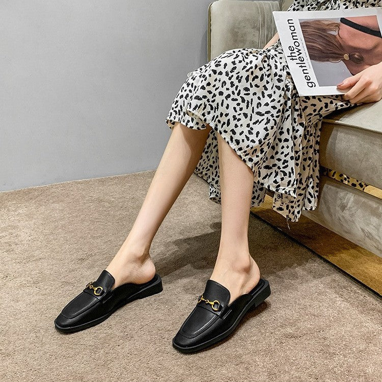 Women's Authentic Toe Box Half Summer Flat Sandals
