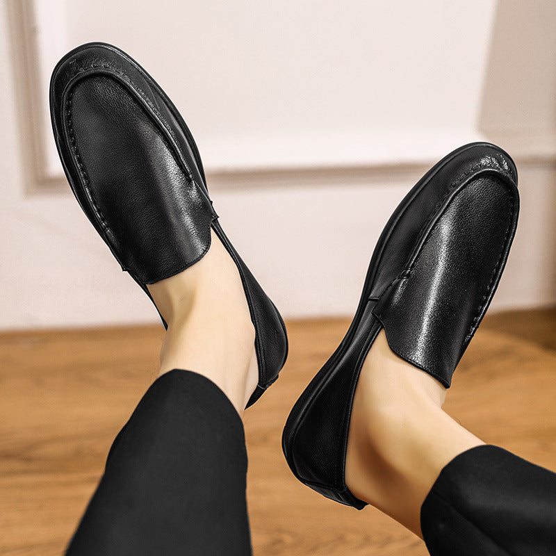 Men's Broken Size Autumn Deodorant Soft Cowhide Loafers