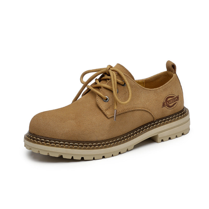 Men's Spring Genuine Suede Cowhide Retro Leather Shoes