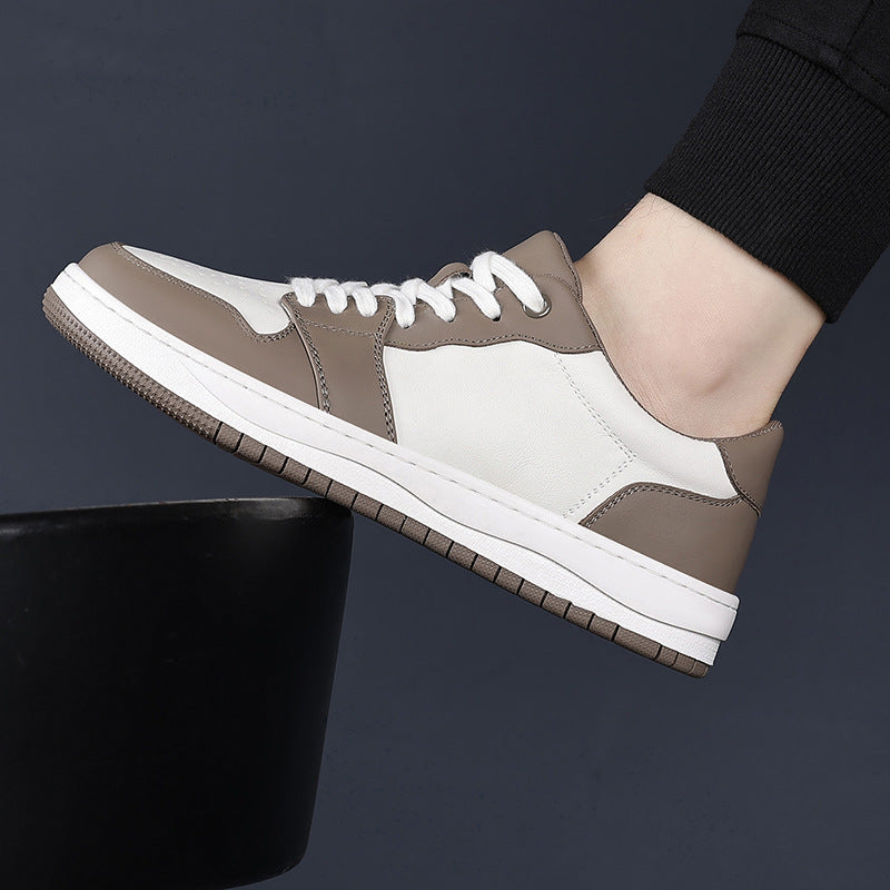 Men's Layer Cowhide Air Force Genuine Fashion Sports Low Men's Board Shoes