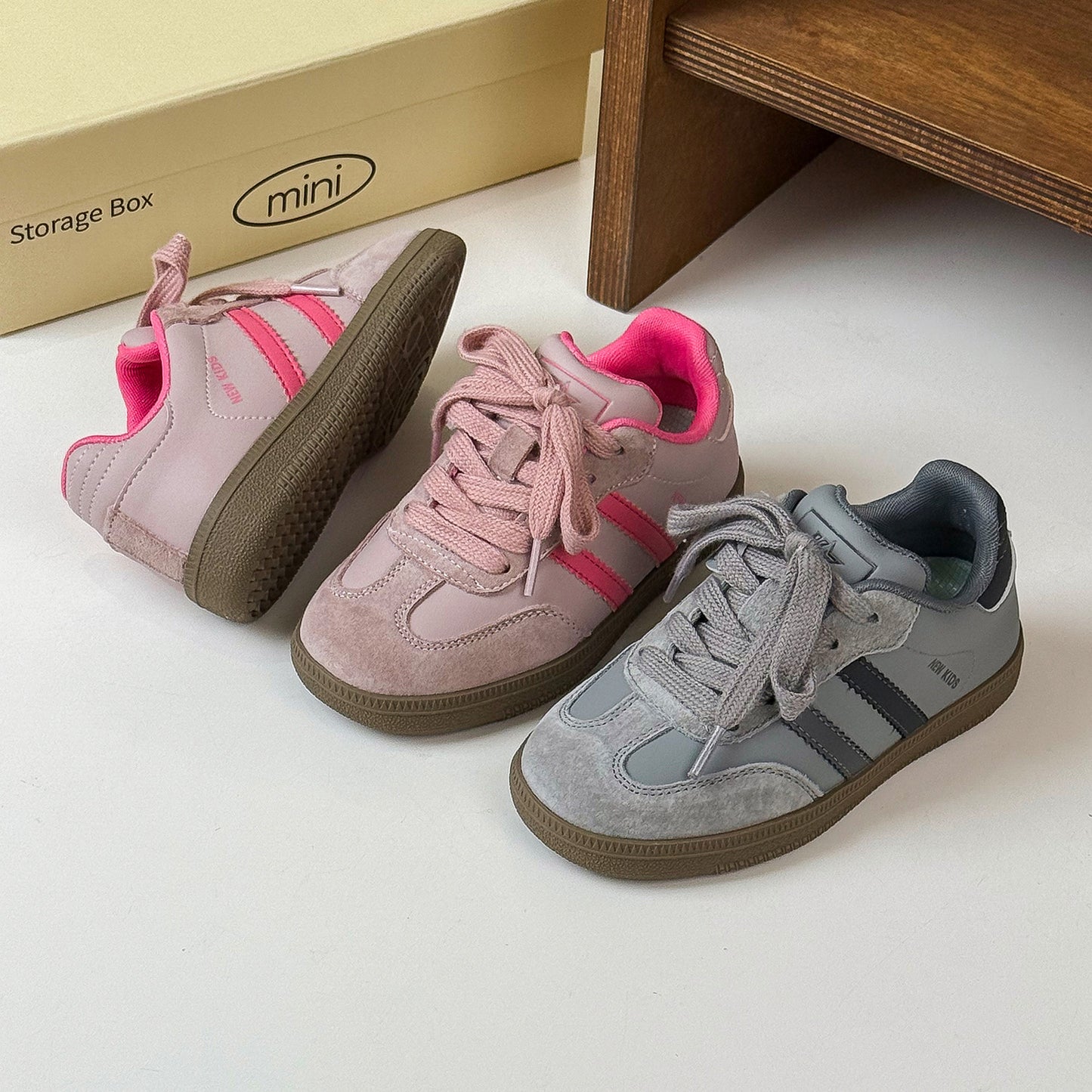 Children's Moral Training Spring Korean Fashion Suede Kid's Sneakers