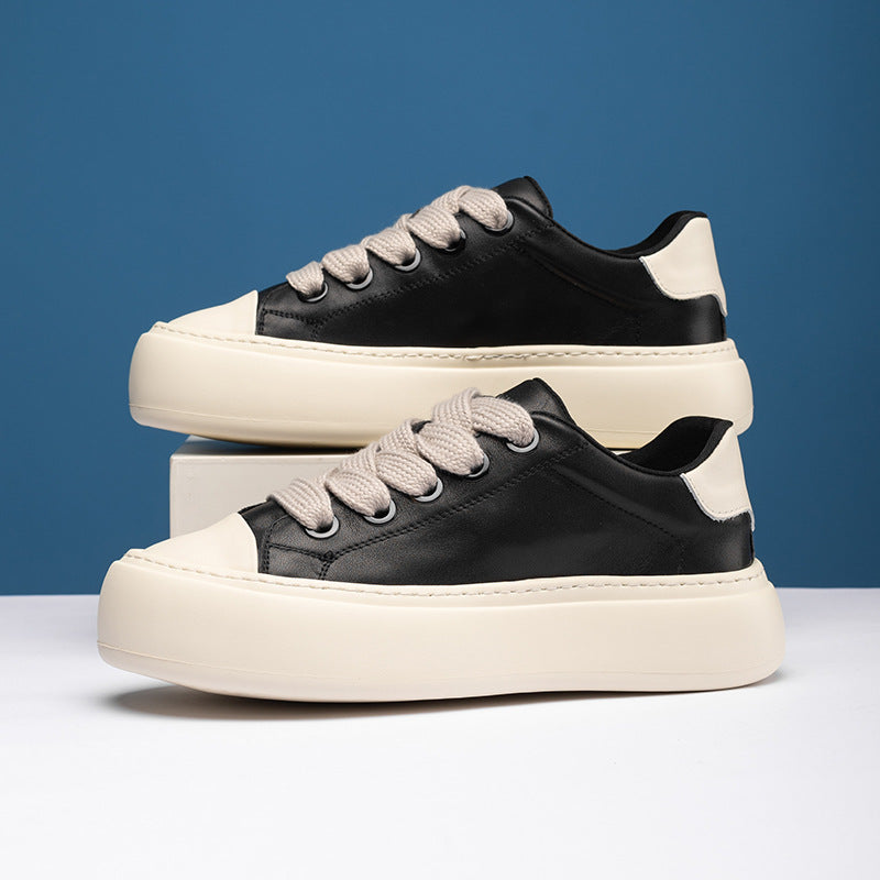 Men's Bread Spring Versatile Korean Style Platform Sneakers