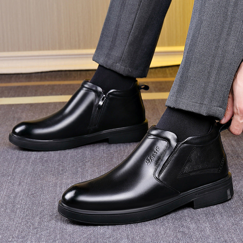 Men's Fur Genuine Cotton Fleece Lined Padded Men's Shoes