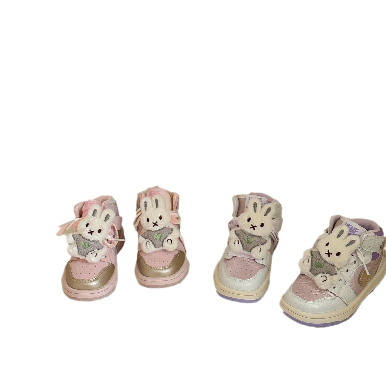 Children's Fashion Cartoon Rabbit Board Velcro Kid's Sneakers